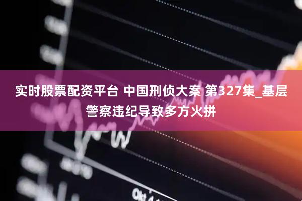实时股票配资平台 中国刑侦大案 第327集_基层警察违纪导致多方火拼