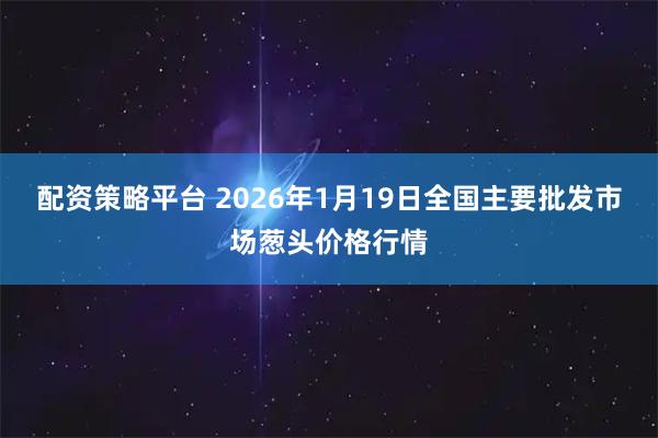 配资策略平台 2026年1月19日全国主要批发市场葱头价格行情